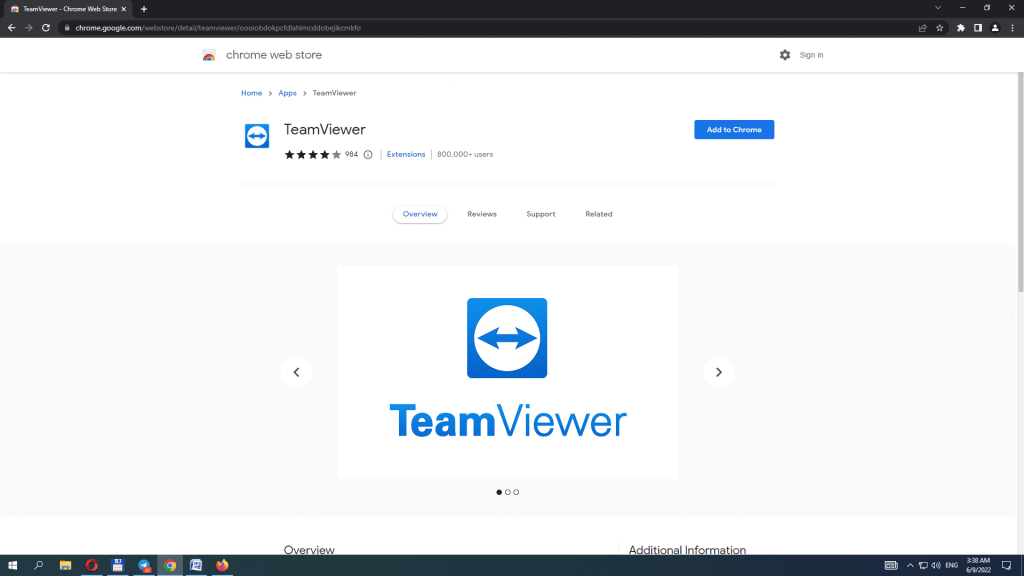 How to install the TeamViewer extension for Google Chrome