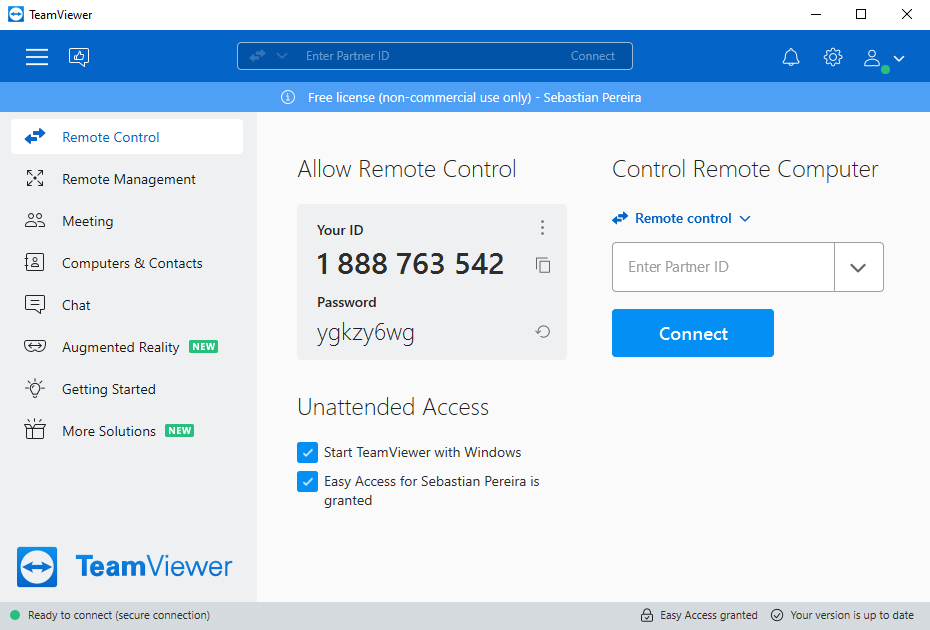 How to set up unattended access in TeamViewer