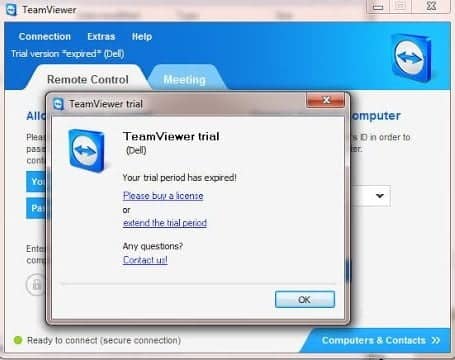 TeamViewer trial period has expired: how to fix